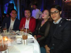 High profile table: L-R Fashion photographer Edizon Zausa, high-concept stylist Domz Ramos, stylist Pauline Macapagal of MEGA Fashion Crew 3 Reloaded and the one and only Nere Ku.